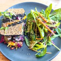 Mushroom Ruben Sourdough Toastie at Little Bird Kitchen in Auckland