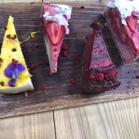 An assortment of cheesecakes at Little Bird Kitchen in Auckland