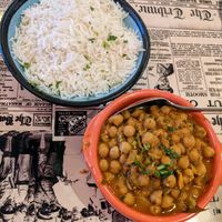 Basmati rice and chana masala at Mirchi - Indian Street Food in Winter Garden