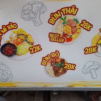 Menu items at Nhà Mình in Ho Chi Minh City