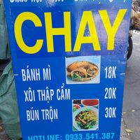 Menu at Tâm Như in Ho Chi Minh City