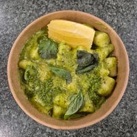 Vegan pesto gnocchi takeaway at Luca  in Wangaratta