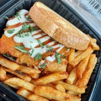 VCC 2025: fried tofu sando at Flame at Bloom in Normal