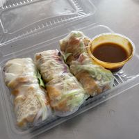 Fresh vegan spring rolls   at Miss Saigon in Christchurch