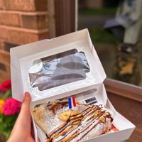 Peanut butter hazelnut crepe  at La Vie Vegan in Saint Charles