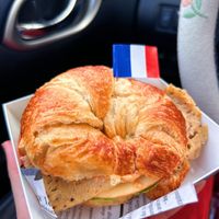 Savory BLT croissant sandwich  at La Vie Vegan in Saint Charles