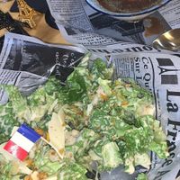 Caesar salad and french onion soup. So yummy   at La Vie Vegan in Saint Charles