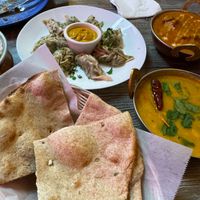 Daal, Momos, and Roti at Aama's Kitchen in Hayward