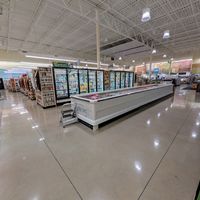 Plenty of sauerkraut and kimchi on the wall. at Sprouts Farmers Market in Georgetown
