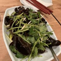 Mushroom salad  at Peaceful Restaurant in Vancouver