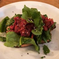 Bruschetta like appetizer  at Bio Solo Organico in Buenos Aires