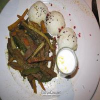 rice and veggies at Bio Solo Organico in Buenos Aires