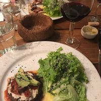 Raw nut burger and pizza  at Bio Solo Organico in Buenos Aires