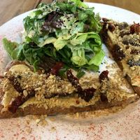 Raw pizza at Bio Solo Organico in Buenos Aires