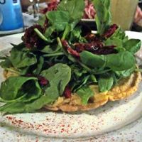 Vegan, gluten free pizza at Bio Solo Organico in Buenos Aires