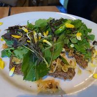 raw pizza at Bio Solo Organico in Buenos Aires