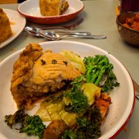 My plate of delicious veg. at Cath's Cornish Kitchen - Maybe closed in Redruth
