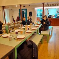 A view of part of the indoor seating area.  In the background a drinks outlet.   at Cath's Cornish Kitchen - Maybe closed in Redruth