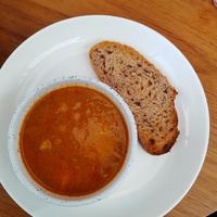 Chickpea massaman (a proteinous twist on an old fave - the roti that is supposed to go with was unavailable) at May and Mark Restaurant in Krabi