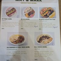 All options with V are vegan at May and Mark Restaurant in Krabi