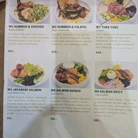 Just one bowl is vegan (marked with V) at May and Mark Restaurant in Krabi