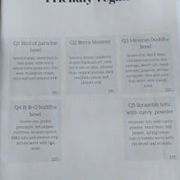 Vegan menu at May and Mark Restaurant in Krabi