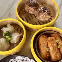 Prawn dumplings, mushroom buns and stuffed tofu skin  at WahKee Dim Sum in Ipoh