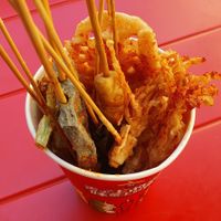 Fried skewers at Kua Food Fried Skewers - 夸父炸串 in Milan