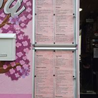 The menu. at Flower Garden in Aveiro