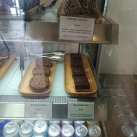 Vegan treats in cabinet at Green Cup in Hawthorn