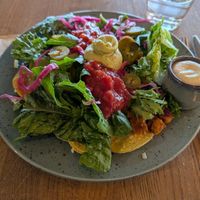 Vegan nachos at Mocca deli Skövde in Skoevde