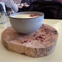 Serving Matcha latte  at LAS in Lodz