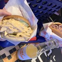 Retro Burger on the left, BBQ Burger on the right.  at Retro Burger in Tallinn