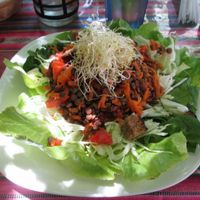 Lentil salad at Sana Sana in Rosario