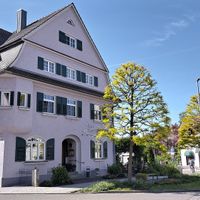 Front view at Isa's Café in Wertingen