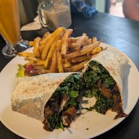 Garden harvest wrap without cheese at Endiro Coffee in Kampala