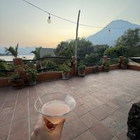 View of Volcan San Pedro   at Hotel y Restaurante Bambu in Santiago Atitlan