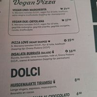 Ausschnitt der Speisekarte at Pizza Beppe in Alkmaar