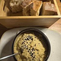 Hummus/breadd  at Sunset Cafe in Grand Case