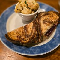 roasted beet reuben with side of roasted cauliflower-Delicous and would order again at Cafe Evergreen in Nokomis