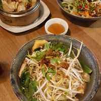 Vegan Phở, steamed dumplings with veggies, rice noodles with grilled "meat" at Chay Village - Friedrichshain in Berlin