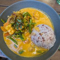 209, vegan red curry with tofu: 3/5 at Chay Village - Friedrichshain in Berlin