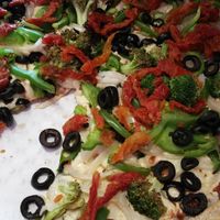 vegan pizza at Woodstock's Pizza - Pacific Beach in San Diego