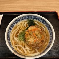 Vegan udon with tempura vegetables   at Oedo Udon Sakura - 大江戸うどん さくら in Tokyo