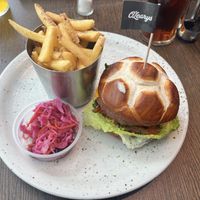 Vegan Burger & fries  at BUD - O'Learys -T2 in Budapest