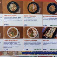Temporary menu  at Ramen Shifu in Gran Canaria