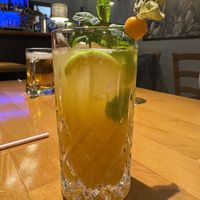 Homemade ice tea passion fruit ginger.  at Nemnem Restaurant in Berlin
