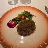 Soy steak with onions at Les Saisons in Tokyo