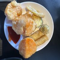 Veg and Yam Tempura and Spring Rolls - Vegan  at Ajisai in Milton