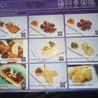 AYCE Sushi menu on iPad  at Ajisai in Milton